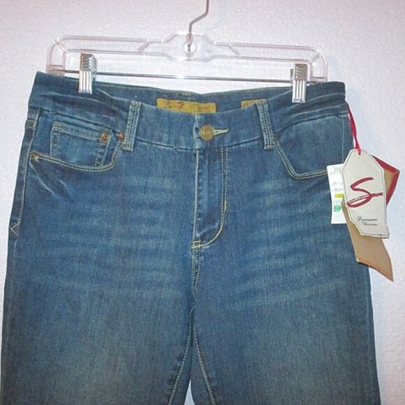 NWT Seven7 BOOTCUT Jeans Size 6 STRETCH Mid Rise DENIM Pockets WESTERN 31x32 - Picture 2 of 10